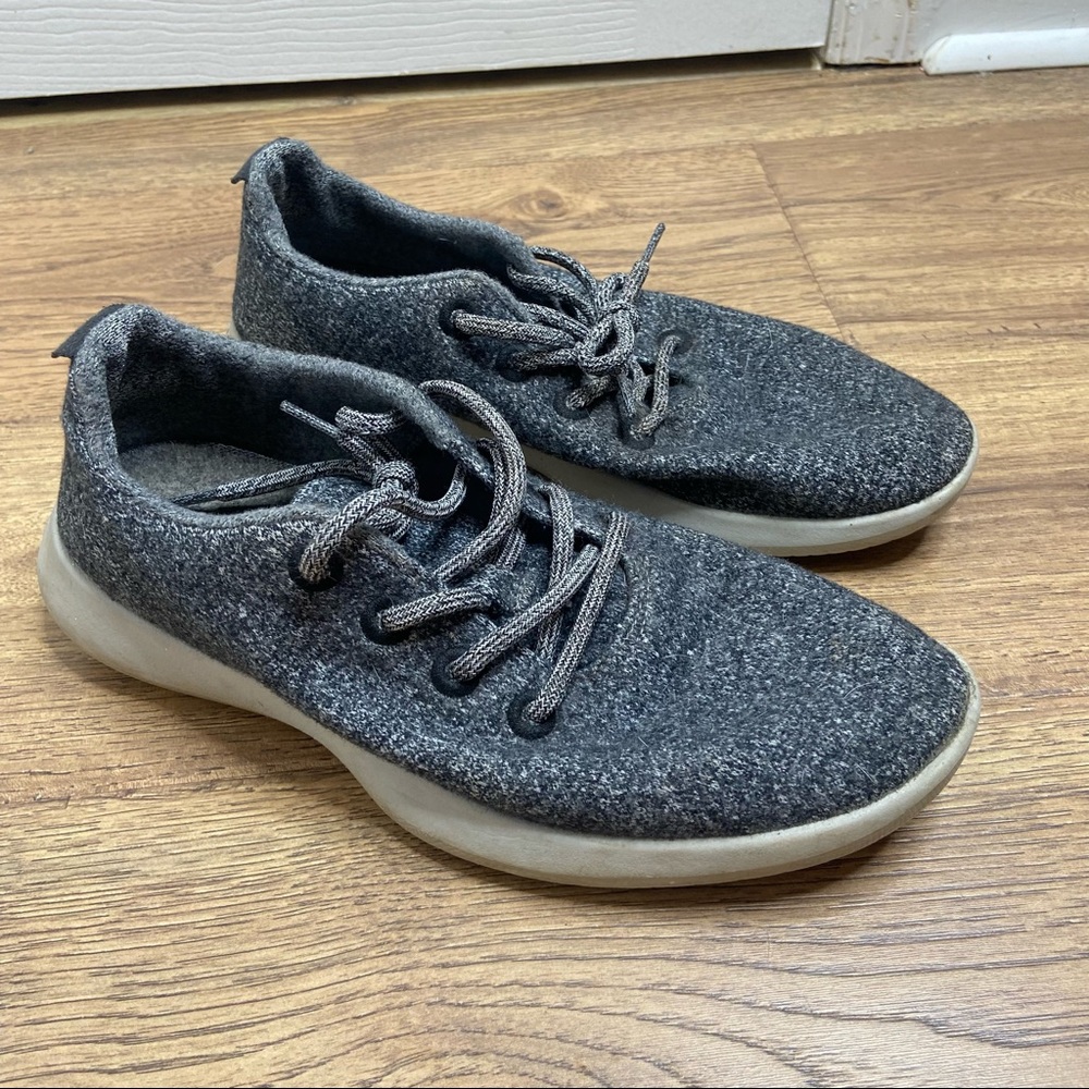Allbirds Wool Runners Sneaker Dark Grey Heather Grey Size 10